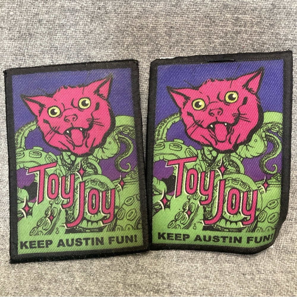 Toy Joy Austin Texas Toy Store Patch Sew On Cat Keep Austin Fun Lot 2 Toyjoy